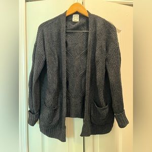 Black sweater cardigan with pockets in size xs